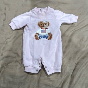 Pink Ralph Lauren baby girl warm one piece